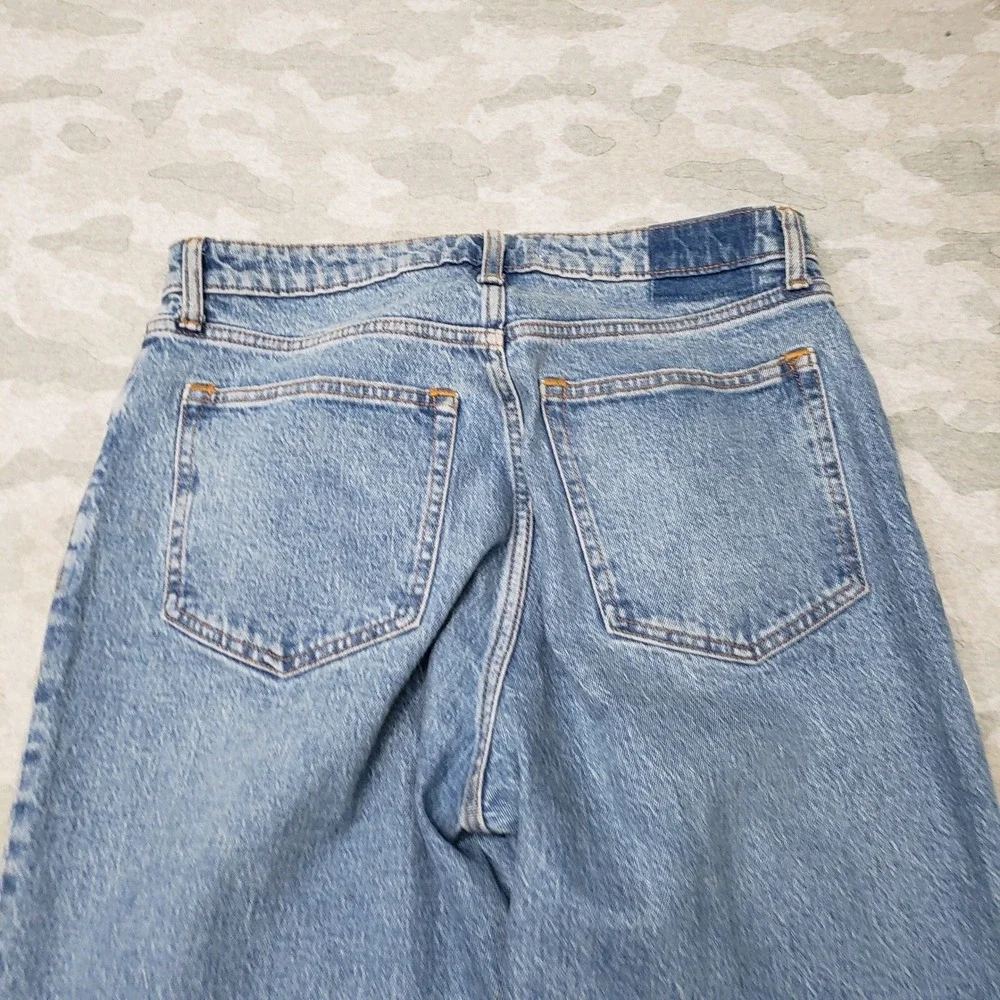 Abercrombie & Fitch Jeans Women 30/10R Blue Distressed Denim Whiskered Relaxed